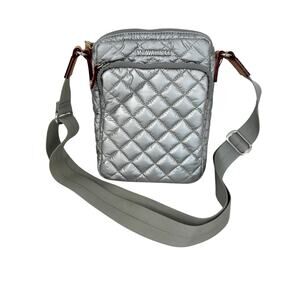 MZ Wallace Metro Crossbody Bag in Tin Metallic Silver XS NWT